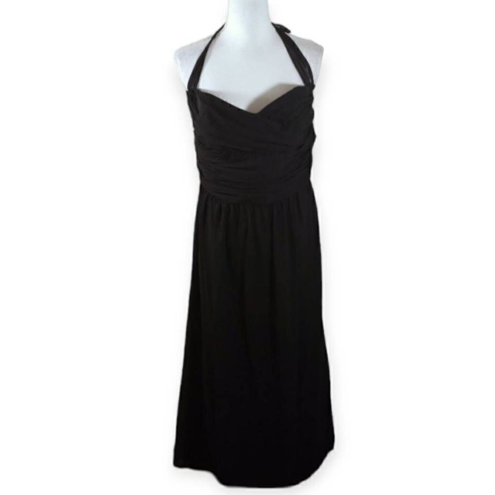 ALFRED ANGELO BLACK HALTER FORMAL GOWN SZ.18 EUC
